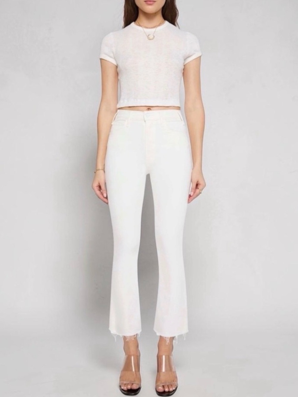 NWT MOTHER The Hustler Ankle Fray